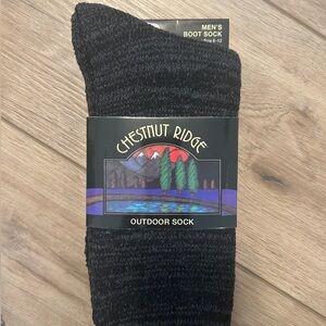 Chestnut Ridge Outdoor Sock Mens 6-12 Grey & Black Hiking 🥾 Lifestyle Gorpcore